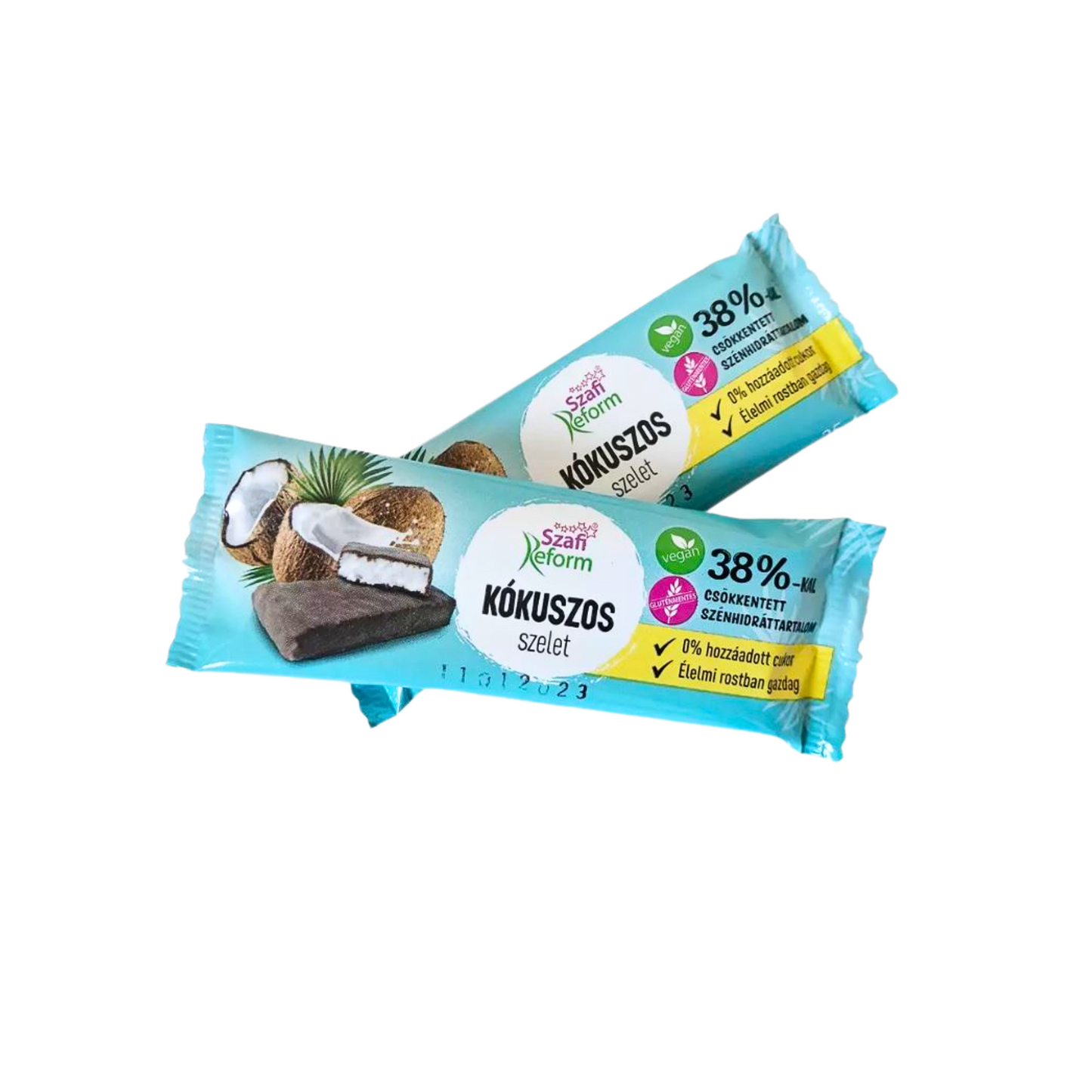 Szafi Reform kókuszos étcsokoládés csokiszelet, vegán, gluténmentes, hozzáadott cukor nélkül, 25g