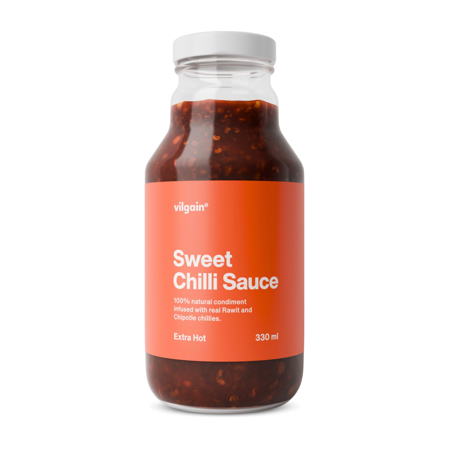 Vilgain Extra Csípős Sweet Chilli Szósz, kiegyensúlyozott édes-csípős íz, 330ml
