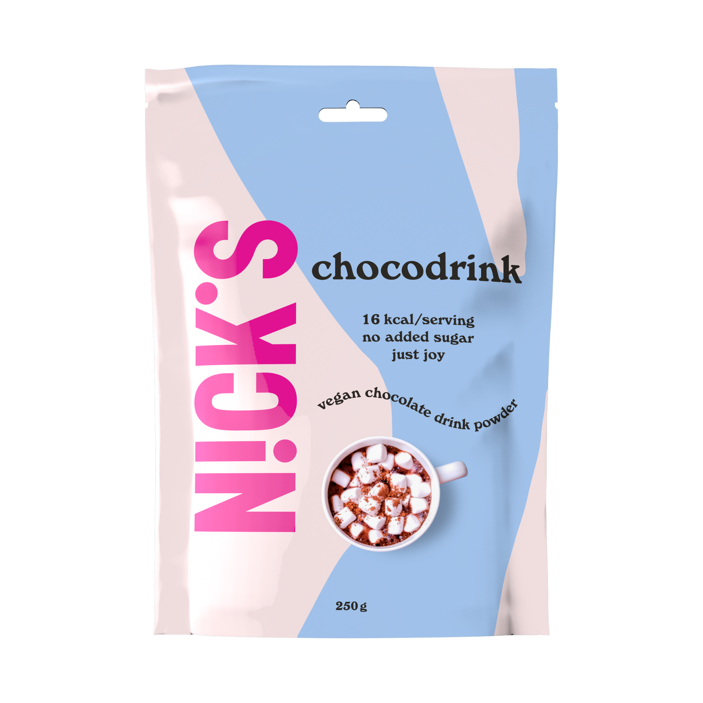 Nick's csokoládés italpor, gluténmentes, cukormentes, vegán, krémes és csokis, 250g