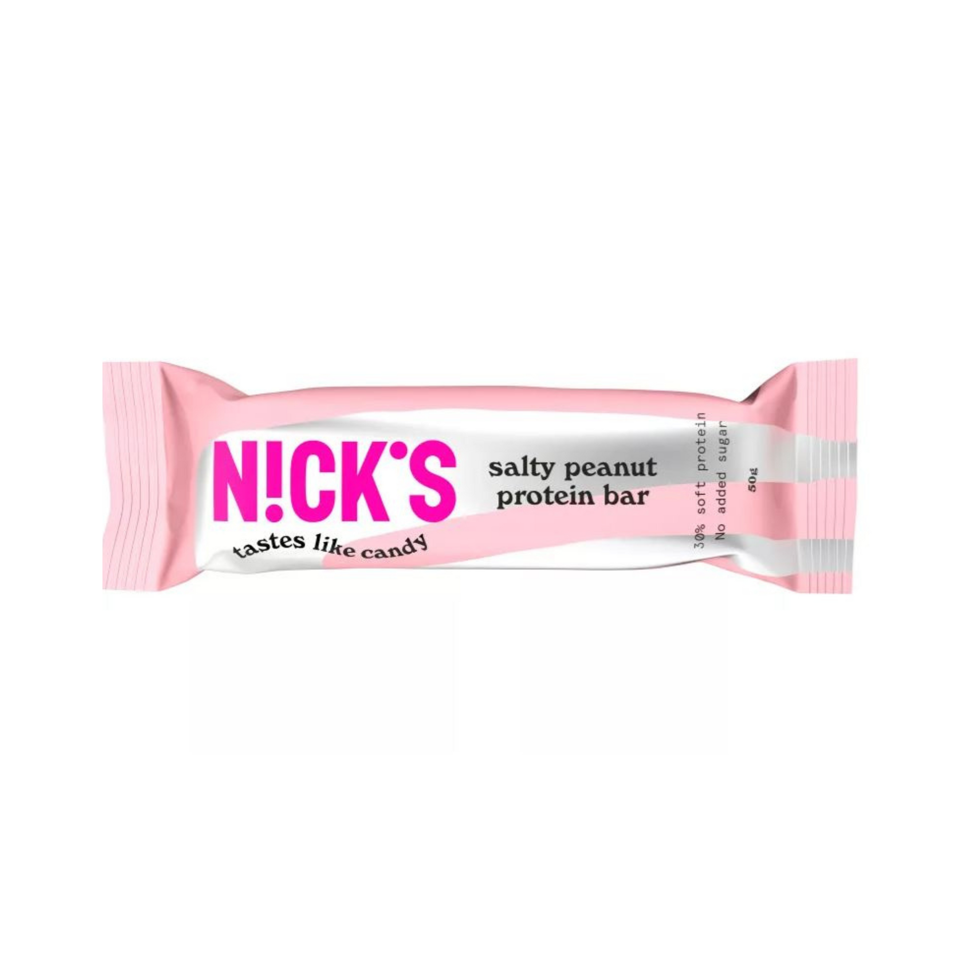 Nick's Salty Peanut proteinszelet, gluténmentes, cukormentes, sós földimogyoró és csoki íz, 50g.