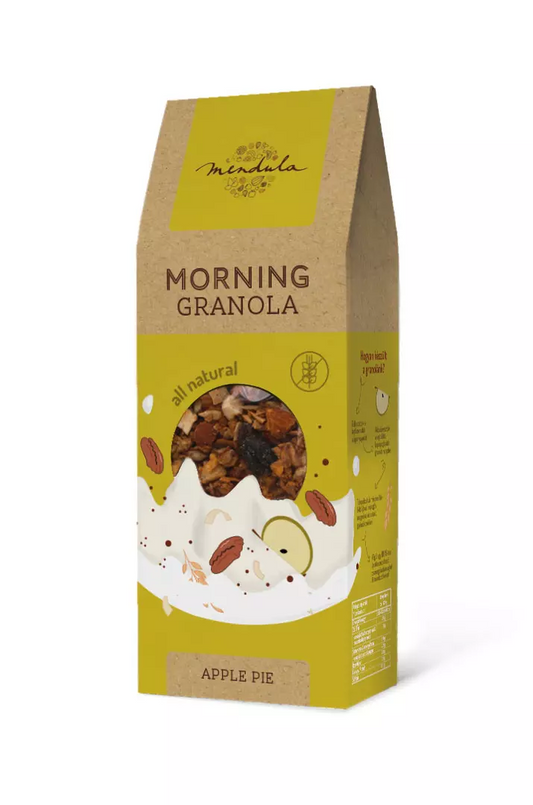 Mendula almás-fahéjas granola, gluténmentes, vegán, tápláló és nosztalgikus ízvilág, 250g.